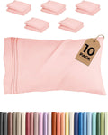 King Pillow Cases Set of 10 - Ultra Soft Hotel Quality Pillowcase Covers - Comfy, Cozy & Wrinkle Free - Shrink, Stain & Fade Resistant…