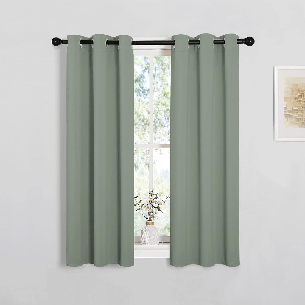 NICETOWN Bedroom Curtain Panels Blackout Draperies, Thermal Insulated Solid Grommet Blackout Curtains/Drapes (1 Pair, 29 by 45 inches…