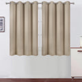 Lemomo Khaki Thermal Blackout Curtains/52 x 45 Inch/Set of 2 Panels Room Darkening Curtains 45 Inch silver