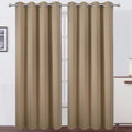 Lemomo Blackout Curtains 52 x 84 inches Long Natural Curtains Set of 2 Panels Thermal Insulated Room Darkening Curtains for Bedroom 84 inch…