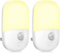 MAZ-TEK Plug in Motion Sensor Dimmable Night Light, Soft Warm White LED Nightlight with Dusk to Dawn Motion Sensor, Adjustable Brightness…