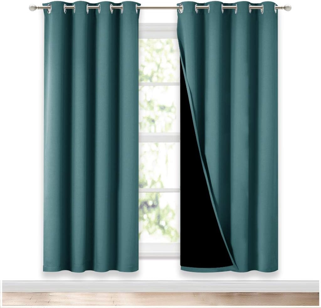 Nicetown Full Shade Curtain Panels, Pair of Energy Smart & Noise Blocking Out Blackout Drapes for Apartment Window, Thermal Insulated Guest…