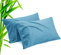 TELUS Blue Pillow Cases King Size 2 Pack, Bamboo Rayon Cooling Pillowcases with Envelope Closure, Cool Breathable Pillow Cover for Hot…