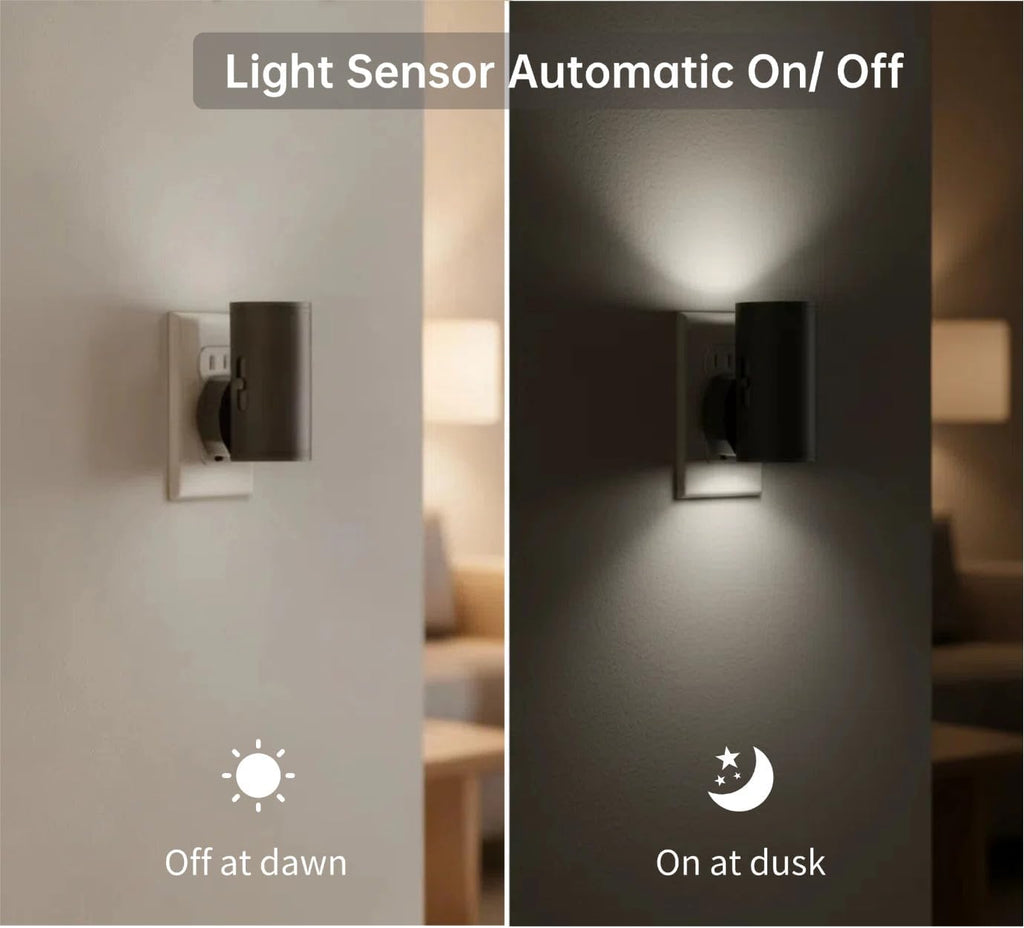 TSEXES LED Night Light Plug in, Modern Night Lights Plug into Wall, Dusk to Dawn Sensor, 5-300LM Adjustable Brightness, Daylight…