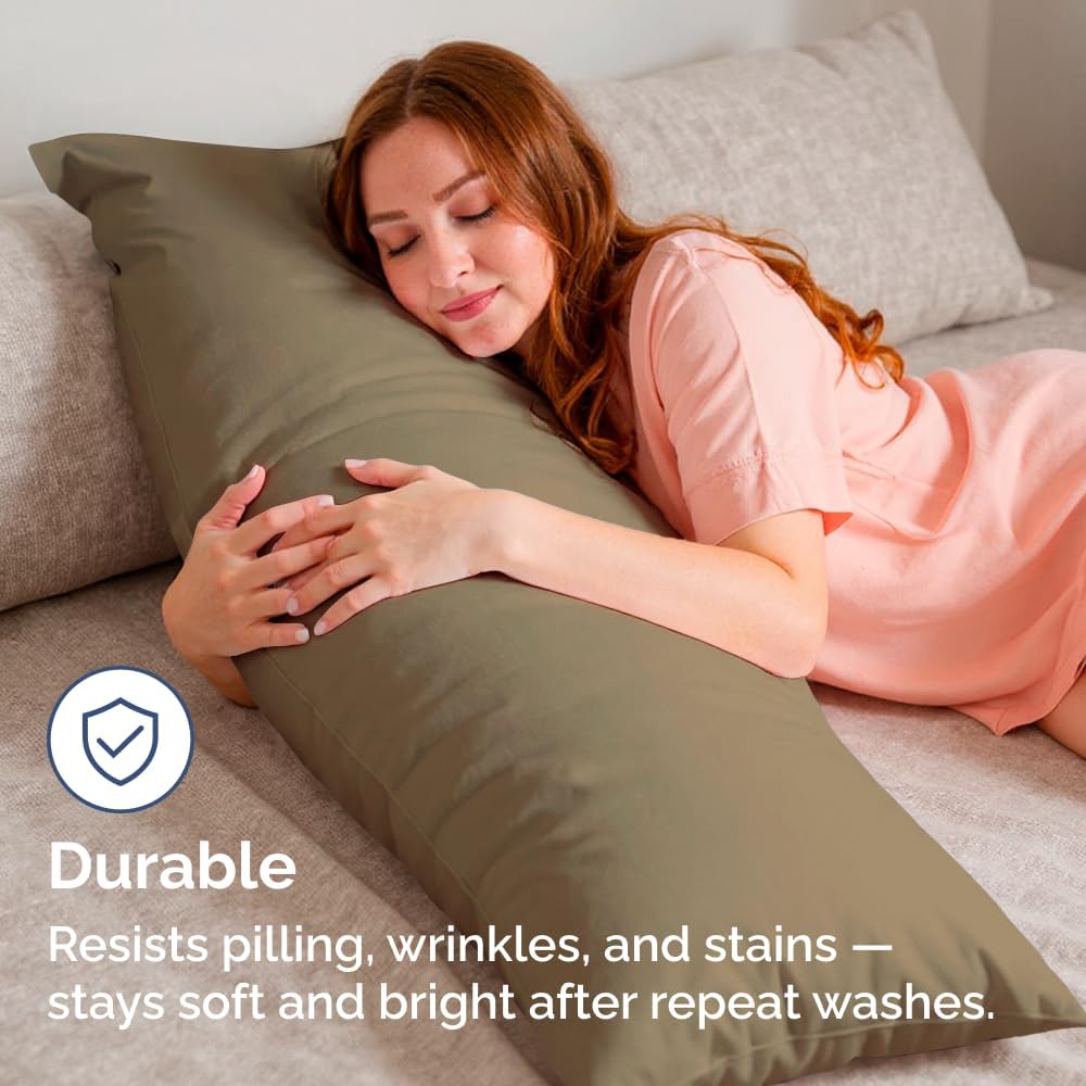 Body Pillowcases Set of 4-20x54 Long Body Pillow Case - Soft Body Pillow Cover for Sleeping & Side Sleepers - Comfy, Cozy Breathable &…