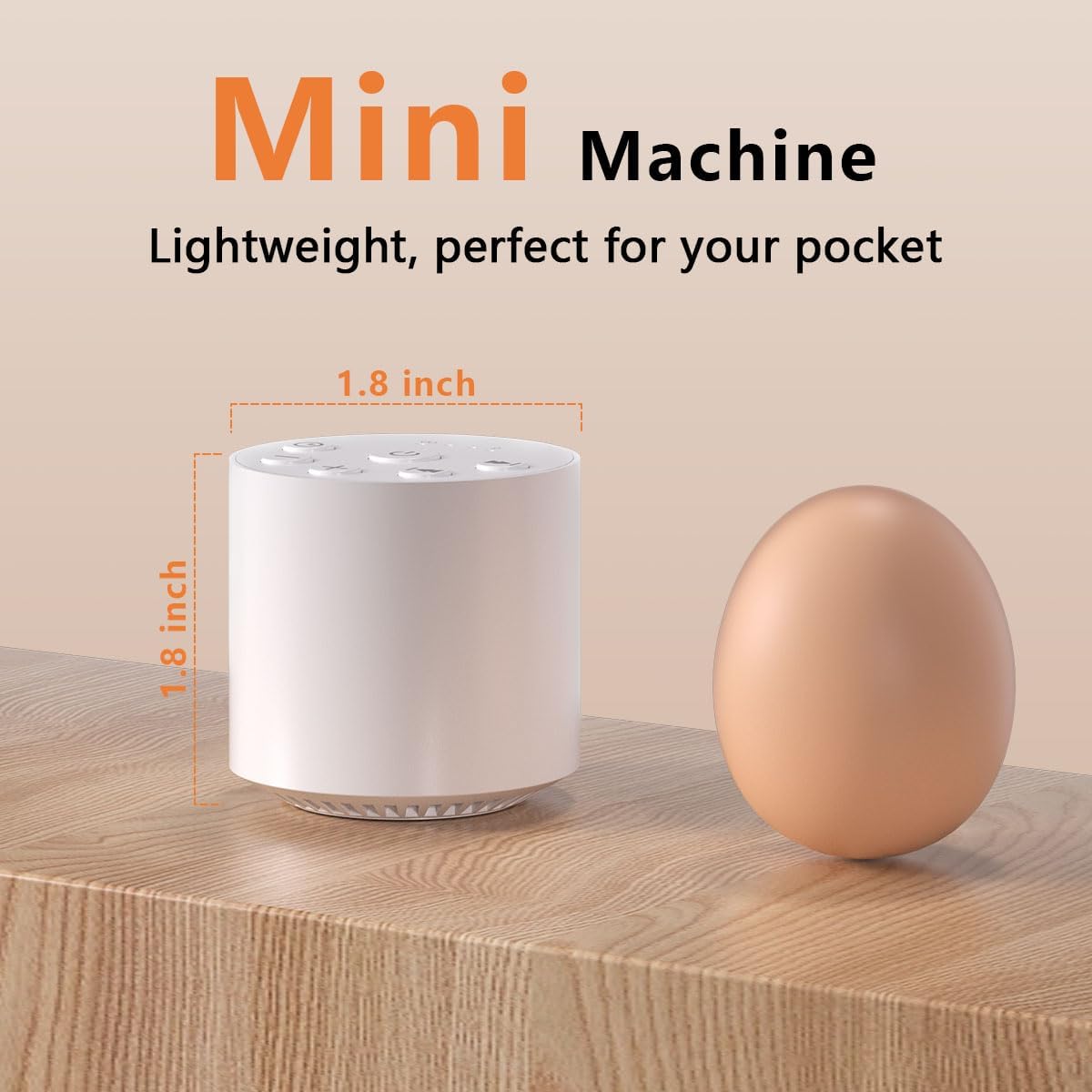 Color Noise Sleep Sound Machine Portable White Noise Machines with 30 Soothing Sounds 32 Levels Volume 4 Timer Options Compact Auto-Off…