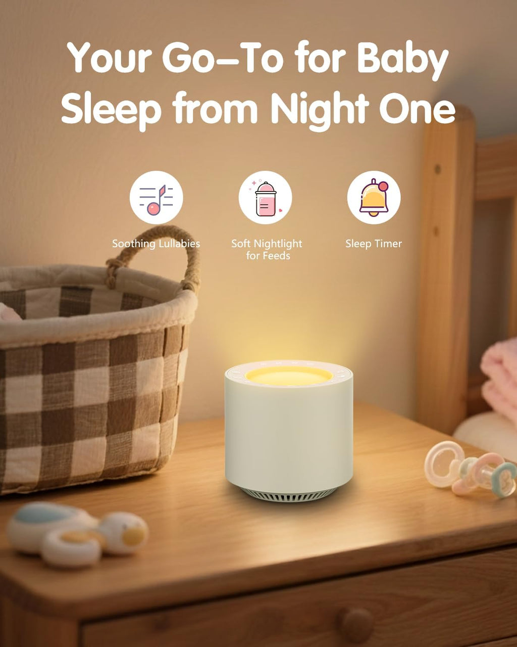 PureNurt White Noise Sound Machine: Red Light relaxation Sleep Sound Machine with 38 Soothing Sounds & Calming Womb Soother…
