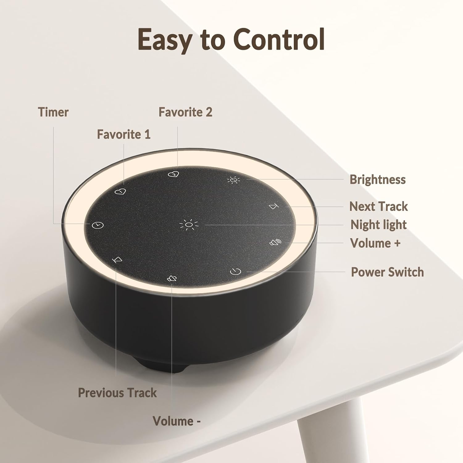 Kipcush® Kipcush White Noise Machine for Sleeping, 20 Soothing Sounds Including White Pink Brown Noise, Fan and Nature