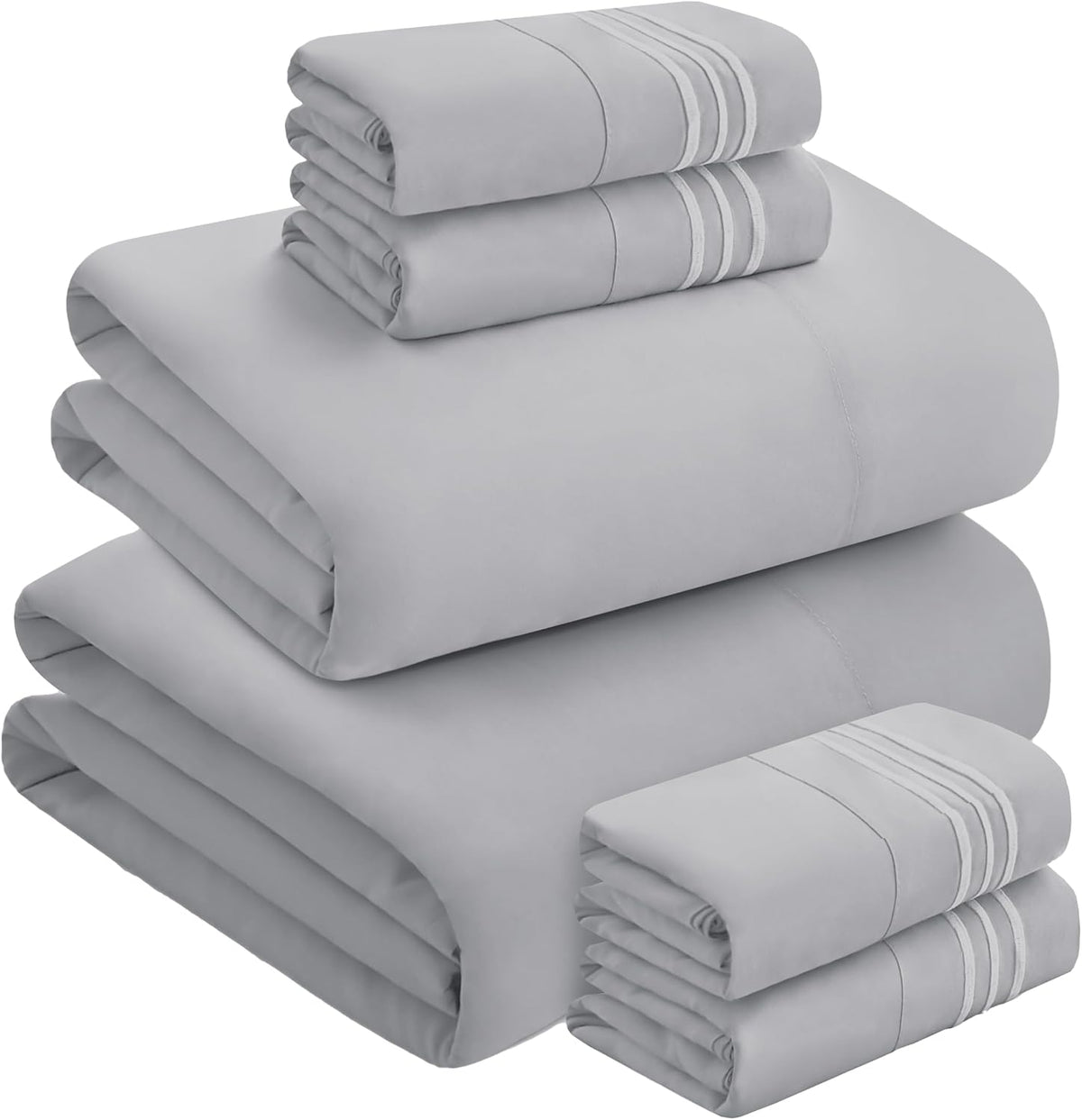 MocassiLuxuryBedding Mocassi Luxury 6-Piece Sheet Set, Ultra Soft 1800 Hotel Quality Microfiber Sheet Set, Fits Mattresses Up to 18 to 24 I…