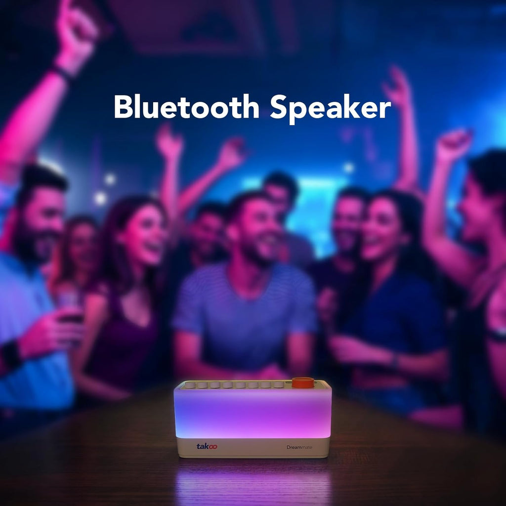 takoo 3-in-1 Sleep Sound Machine/Portable Bluetooth Speaker/12 Colors Night Light, Mixable 8 Nature Sounds & White Noise Machine, Sleep Tim…