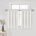 DWCN Short Ivory Blackout Curtains for Small Window, Thermal Insulated Energy Saving Room Darkening Curtains for Kitchen/Bedroom (W42 x…