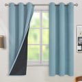 BGment Thermal Insulated 100% Blackout Curtains for Bedroom with Black Liner, Double Layer Full Room Darkening Noise Reducing Grommet Curta…