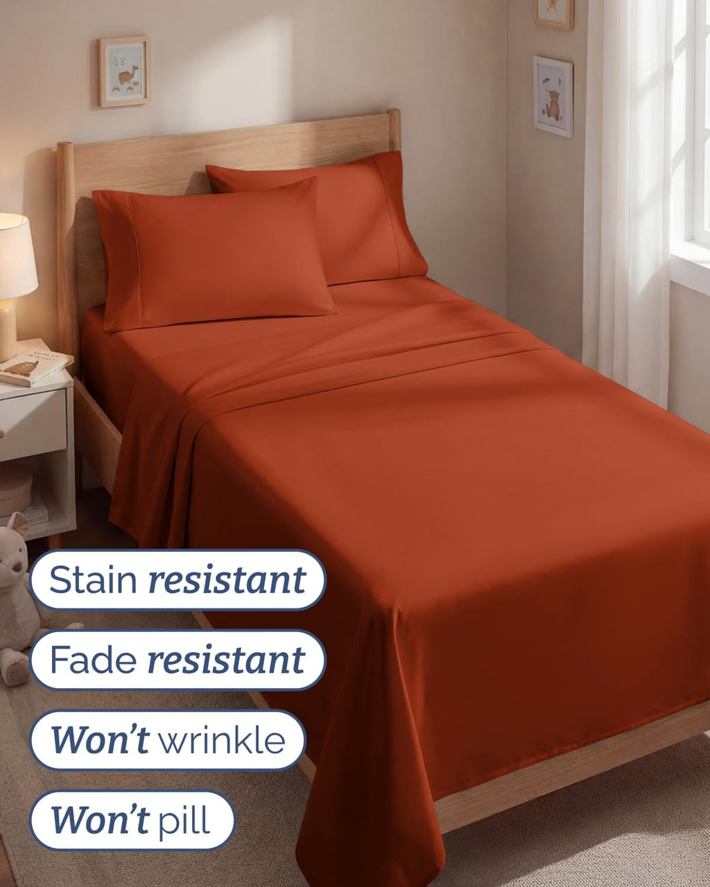 Twin 4 Piece Sheet Set - Comfy, Breathable & Cooling - Hotel Luxury Bedding for Women, Men, Kids, Teens & Children - 1 Flat & 1 Fitted…