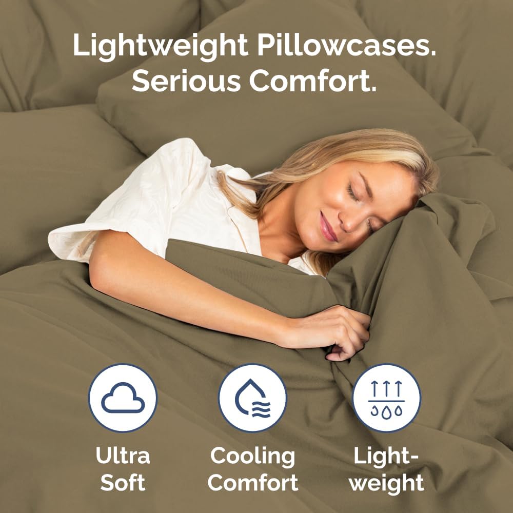 Body Pillowcases Set of 4-20x54 Long Body Pillow Case - Soft Body Pillow Cover for Sleeping & Side Sleepers - Comfy, Cozy Breathable &…
