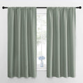 NICETOWN Window Curtains Blackout Drapes - Thermal Insulated Solid Rod Pocket Blackout Curtains/Draperies for Living Room (Greyish Green…