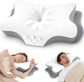 Vjasd Cervical Neck Pillow for – Ergonomic Memory Foam Pillow for Side Sleeper Contour Orthopedic Bed Pillow for Neck Support with Cooling…