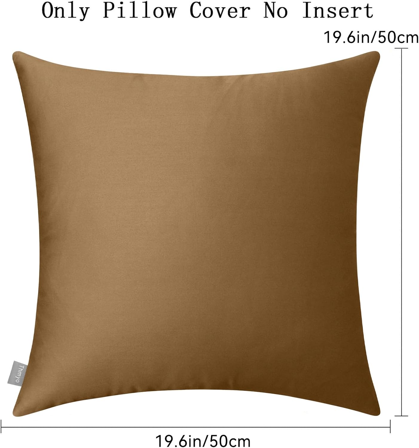Thmyo 4-Pack 100% Cotton Comfortable Solid Decorative Throw Pillow Case, Thmyo Square Cushion Cover Pillowcase Sublimation Blank Pillow Cove…