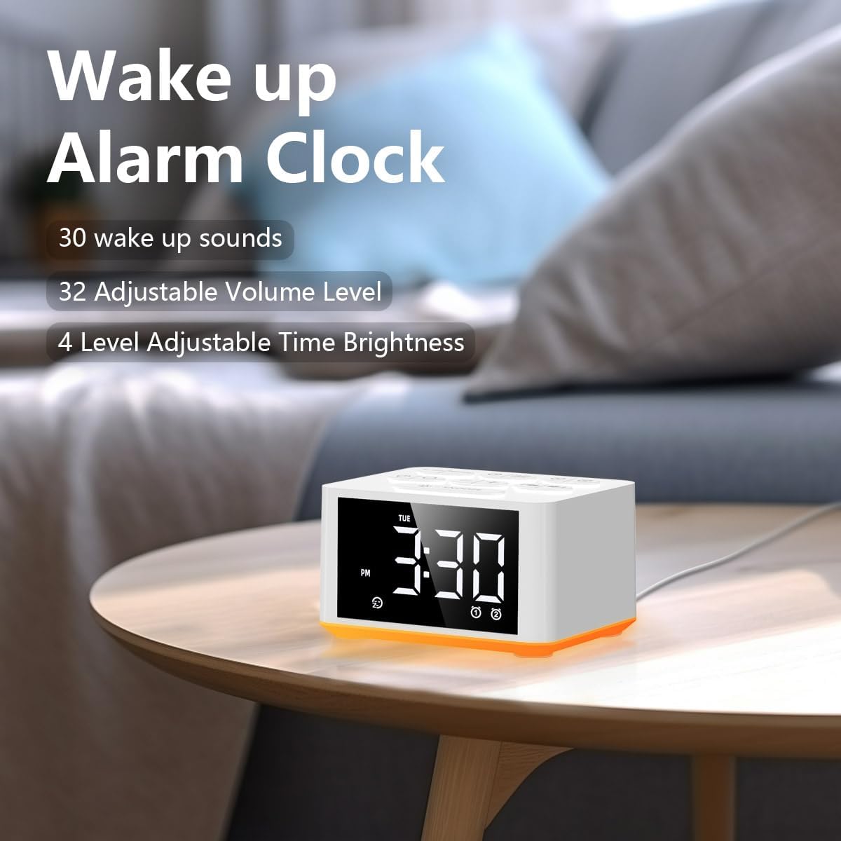 3-in-1 Sound Machine White Noise Machine Dual Alarms 12 Color Night Lights 30 Soothing Sounds 15 Wake Up Sounds 32 Volume for Baby Adults…