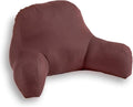 Greendale Home Fashions Cotton Duck Bed Rest Reading Pillow with Arms, Mocha