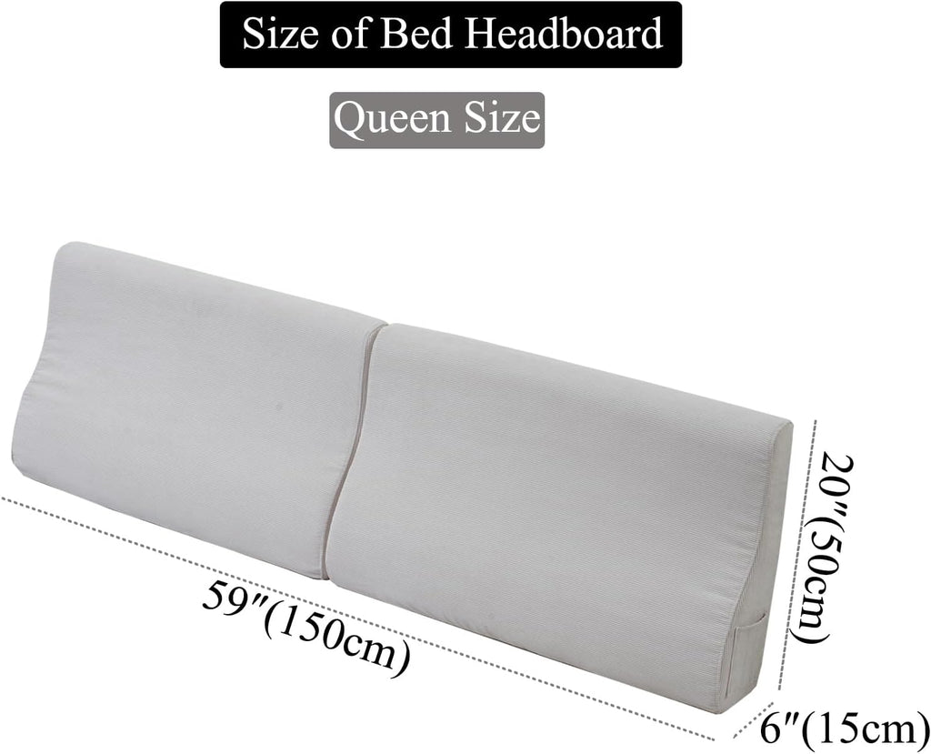 Queen Size Wedge headboard Cushion Triangular Bed Wedge Pillow for Headboard Large Couch Back Support Pillow for Bed Sitting up…