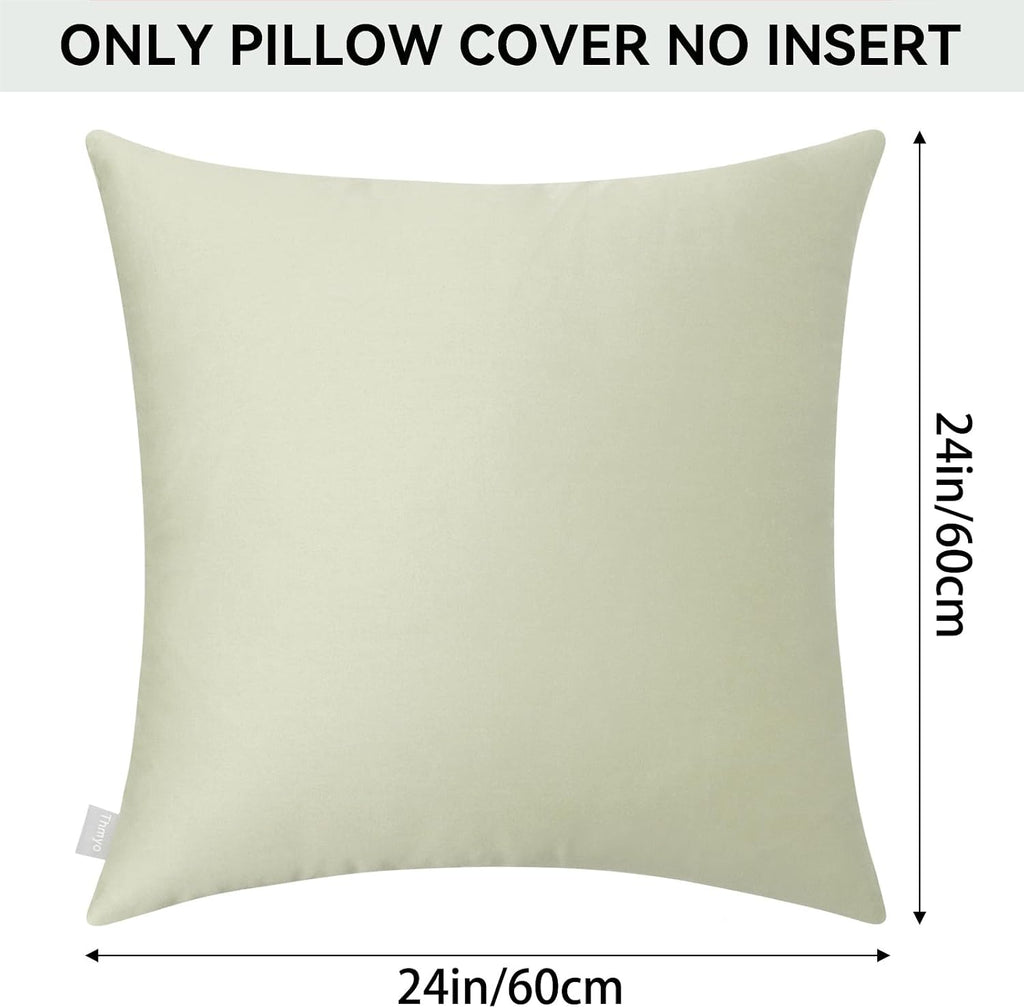Thmyo 4-Pack 100% Cotton Comfortable Solid Decorative Throw Pillow Case Square Cushion Cover Pillowcase Sublimation Blank Pillow Covers DIY…