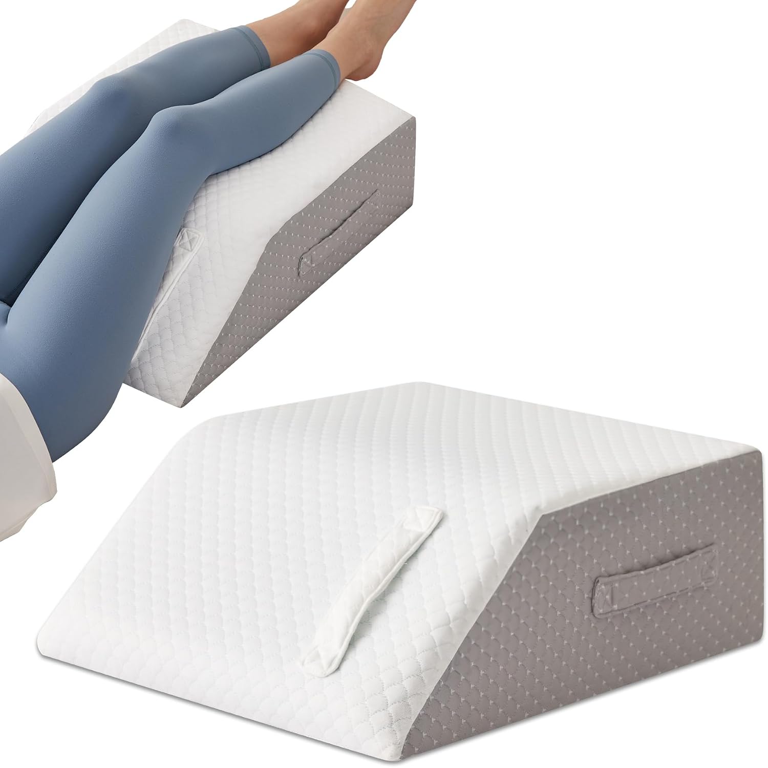 MEGCXIT Leg Pillow Elevation Blood Circulation, Leg Wedge for Elevation for Swelling, Leg Elevating Pillow for After Surgery, Memory Foam…