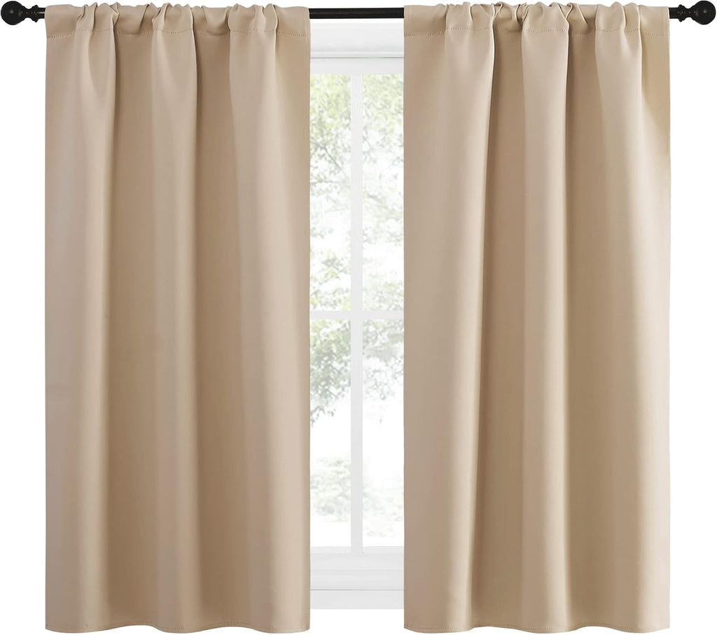 NICETOWN Blackout Room Darkening Curtains - Home Decoration Light & Noise Reducing Thermal Insulated Window Draperies with Rod Pocket Top…