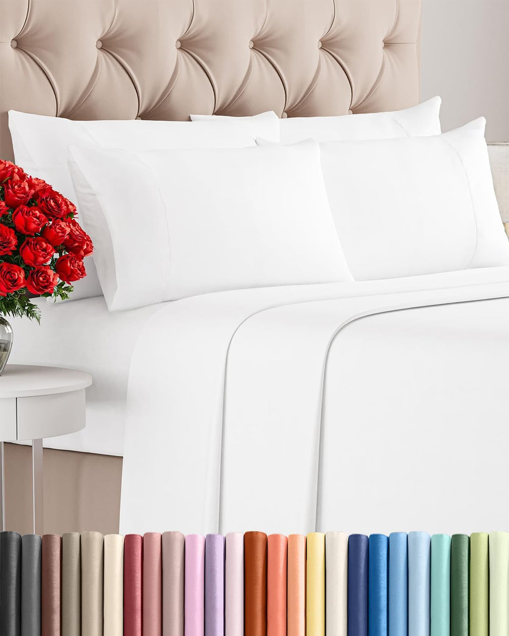 Queen 6 Piece Sheet Set - Comfy, Breathable & Cooling - Hotel Luxury Bedding for Women, Men, Kids, Teens and Children - 1 Flat & 1 Fitted…