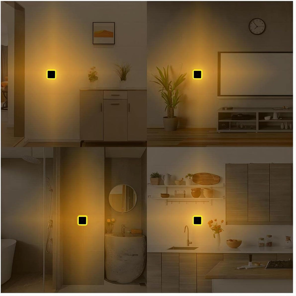KINUR 6 Pack LED Night Light, LED Night Lights Plug into Wall with Dusk to Dawn sensors for Bathroom, Baby Nursery, Stair Lights, Hallway…