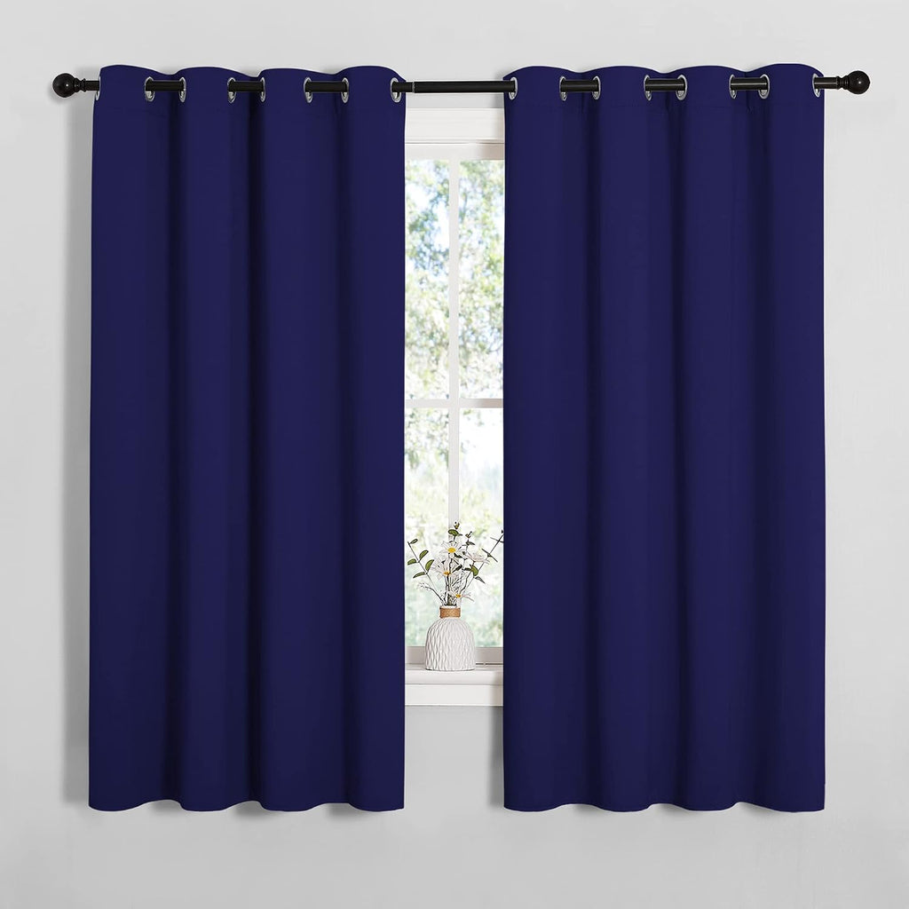 NICETOWN Blackout Draperies Curtains, All Season Thermal Insulated Solid Grommet Top Blackout Curtains/Drapes for Kid's Room (Royal Blue…
