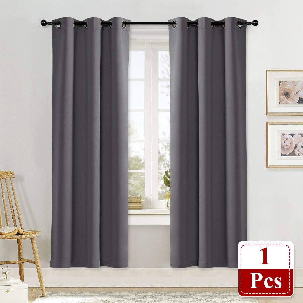 NICETOWN Blackout Curtain Blind for Bedroom Thermal Insulated Grommet Blackout Room Darkening Drape/Drapery (Single Panel, W42 x L72…