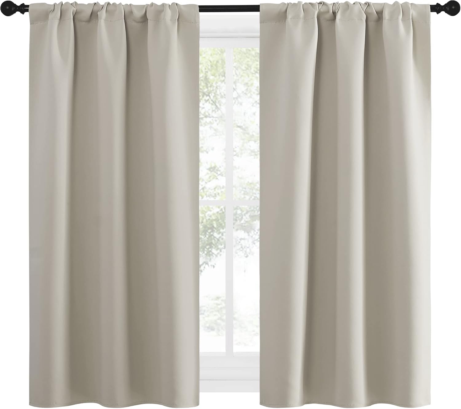 Nicetown Blackout Curtains for Living Curtains, Room Darkening Window Curtain Panels, easy maintenance Solid Thermal Insulated…