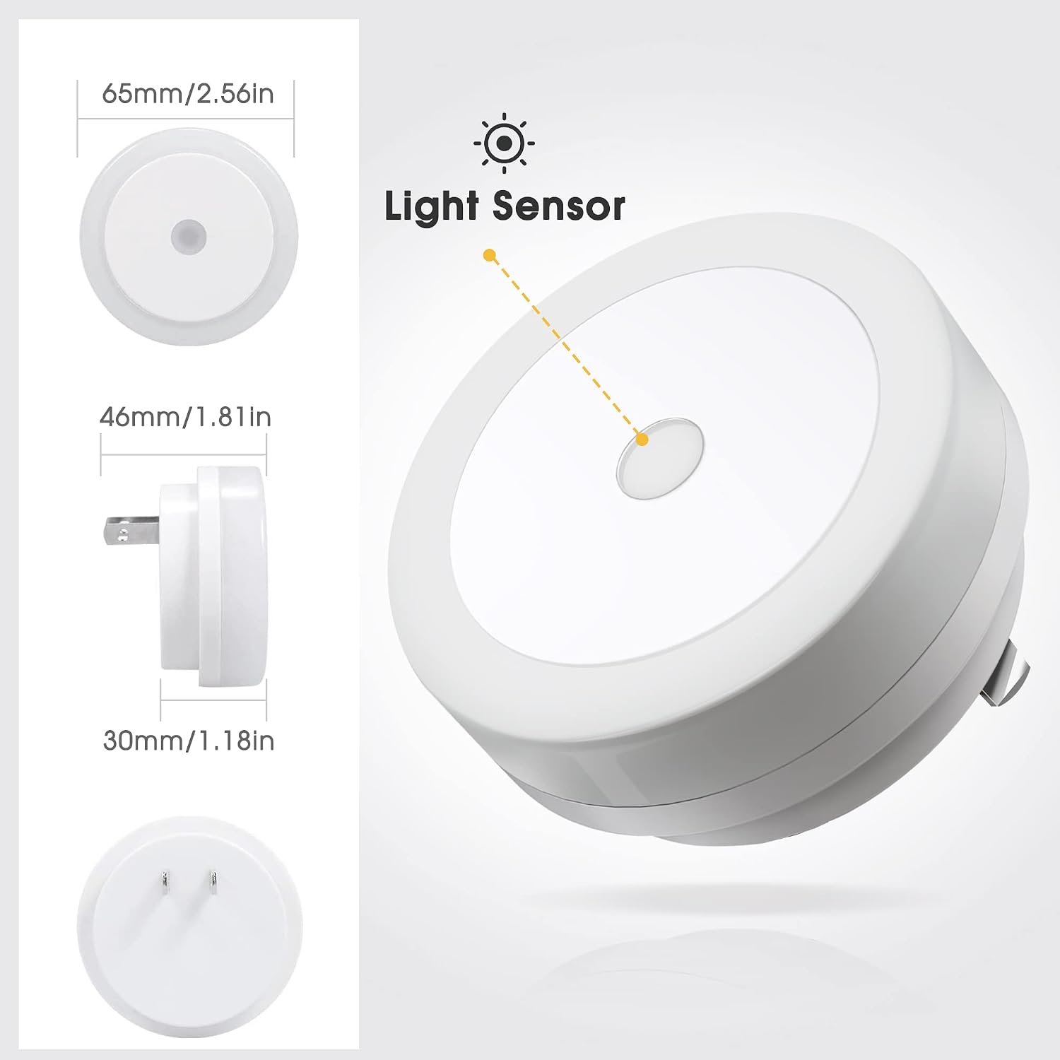Briignite Night Light for Kids, Dynamic RGB Night Lights Color Changing, Nightlight with Light Sensors, Kids NightLights for Bedroom…
