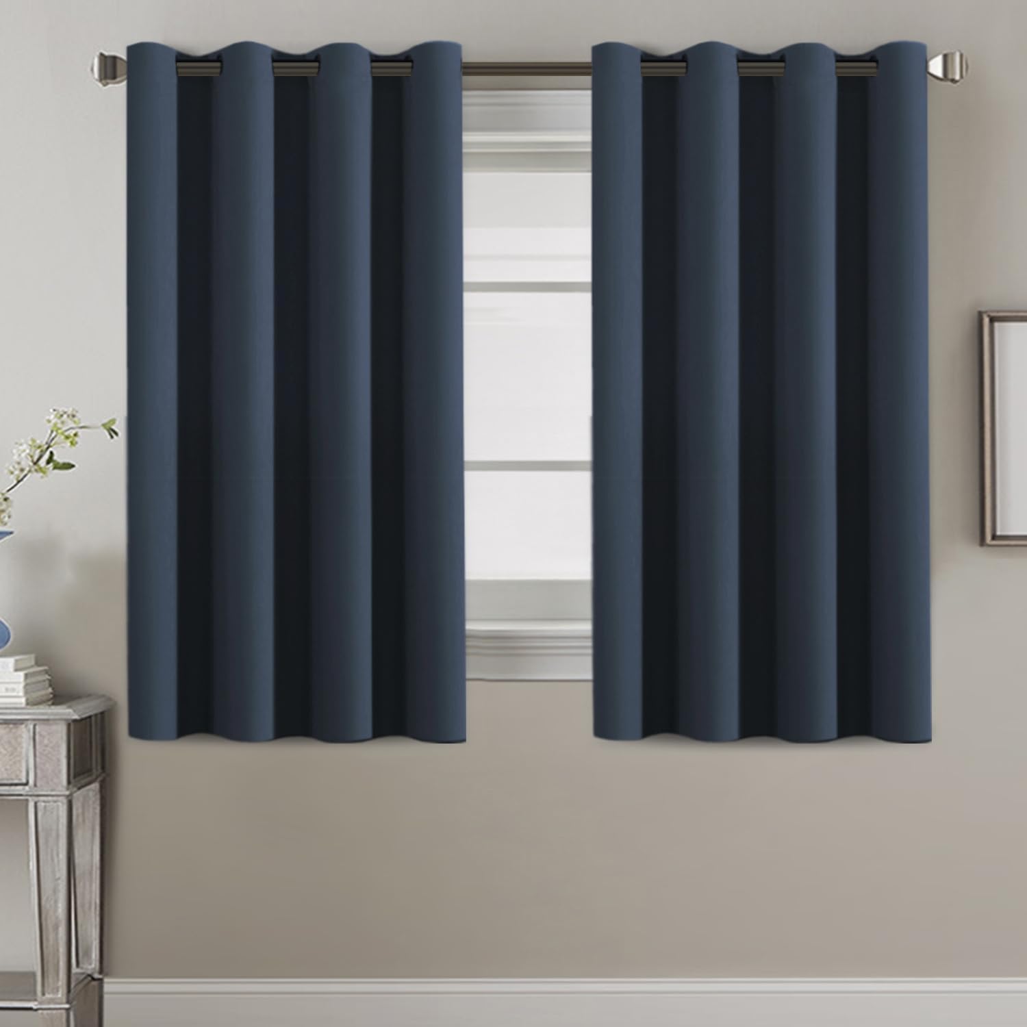 H.VERSAILTEX Blackout Curtain for Living Room Thermal Insulated Window Treatment Curtain 54 inch Length Energy Saving Solid Gro…