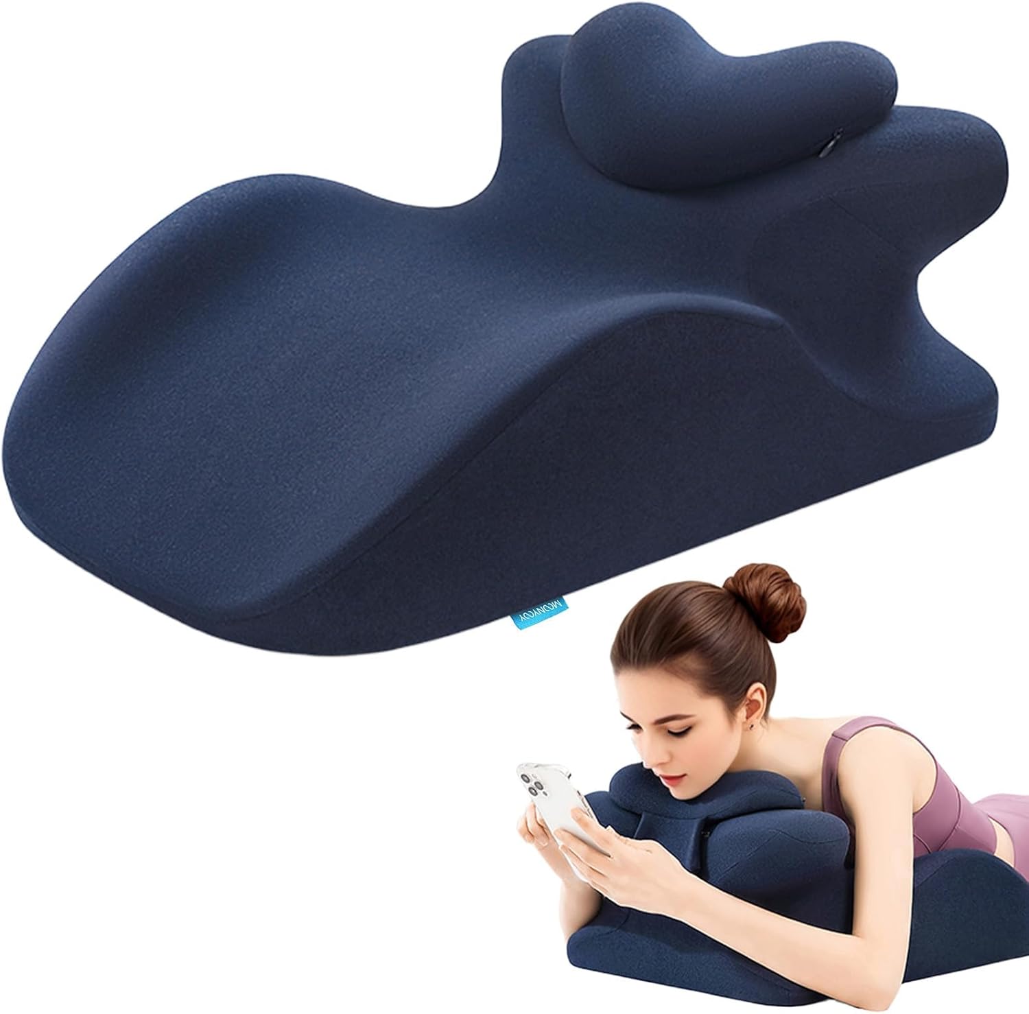 Moonyooy Memory Foam Ergonomic Wedge Pillow for Sleeping, Acid Reflux & GERD Relief - Elevation Bed Support Pillow for Back Pain, Post Surg…