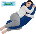 TranquilRelax TranquilRelax C Shaped Body Pillow for Side Sleepers, Memory Foam Long Pillow for Leg, Hip & Back Support, Soft Washab…