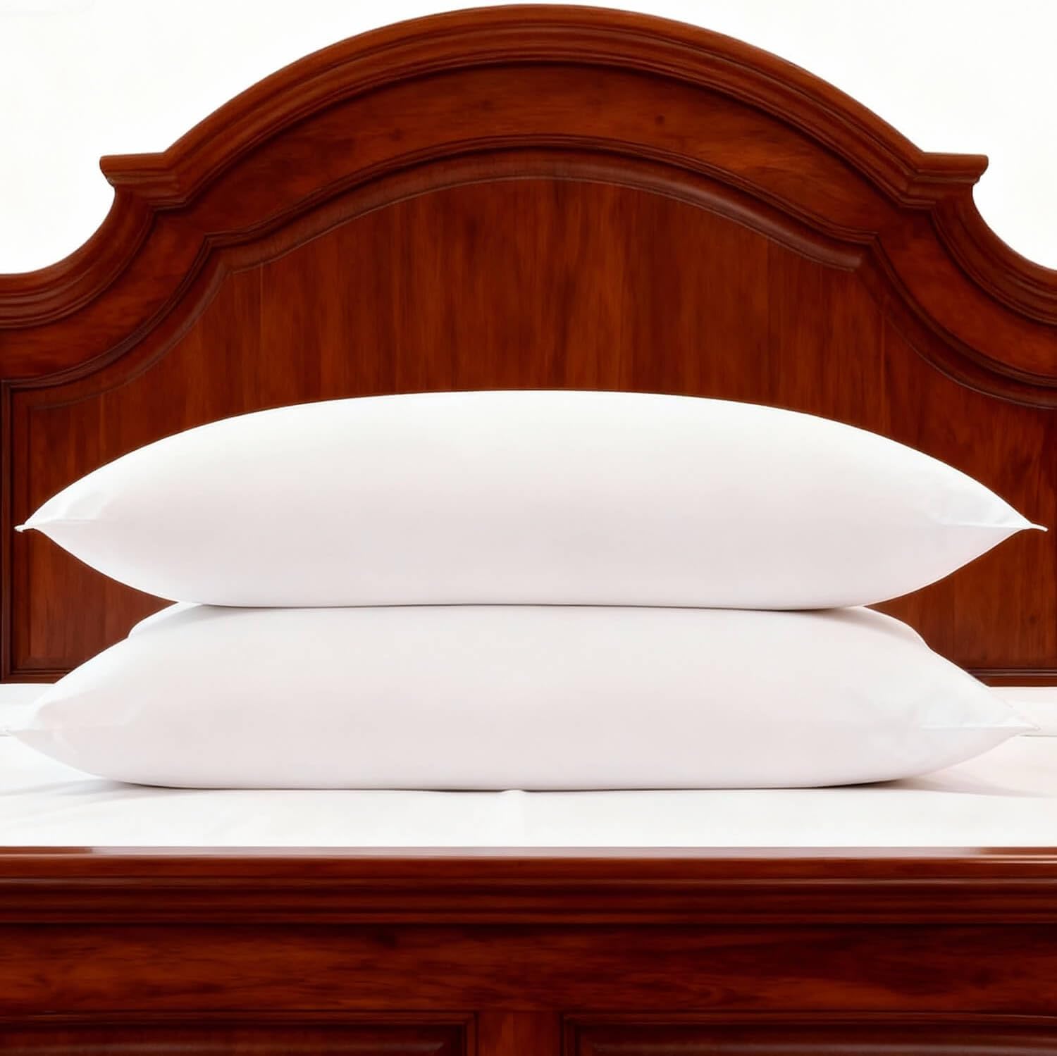 Bed Pillows Standard Size Set of 2 Medium Support Pillow for Stomach Side Back Sleeper Basic Soft Down Alternative White 20x26 inches