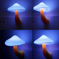 AUSAYE 4 Pack Plug in Night Light, Mushroom Light LED Nightlights for Kids, Adults, Bedroom, Bathroom, Hallway, Stairs, Kitchen Blue