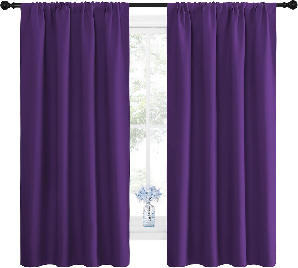 NICETOWN Blackout Curtains for Living Room - Triple Weave Home Decoration Thermal Insulated Solid Rod Pocket Blackout Drapes for…