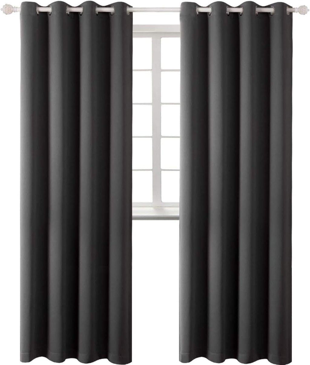 BGment Blackout Curtains for Bedroom - Grommet Thermal Insulated Room Darkening Curtains for Living Room, Set of 2 Panels, Each 55 x 96 Inc…