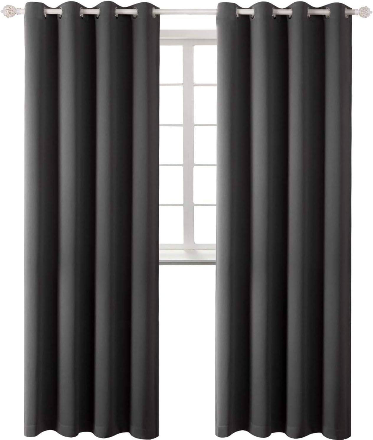 BGment Blackout Curtains for Bedroom - Grommet Thermal Insulated Room Darkening Curtains for Living Room, Set of 2 Panels, Each 55 x 96 Inc…