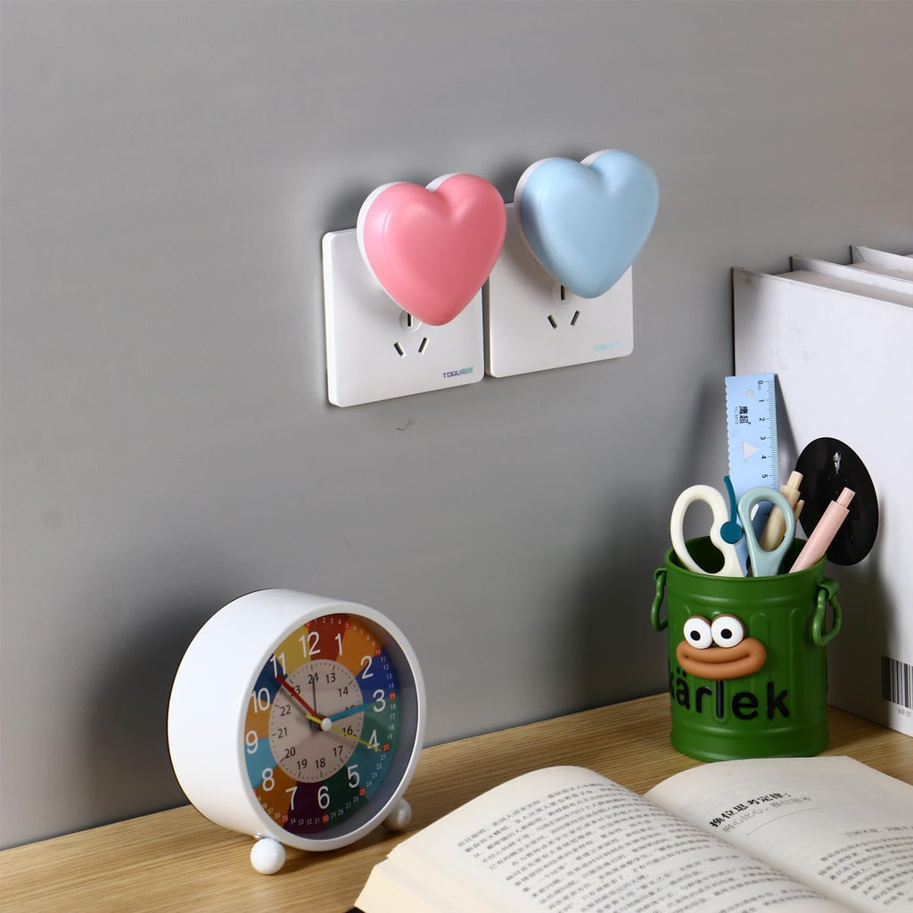 INZU Cute Night Light, Heart Night Light for Kids, LED Nightlight with Auto Dusk to Dawn Sensor, Nightlight Plug into Wall with Soft Warm…