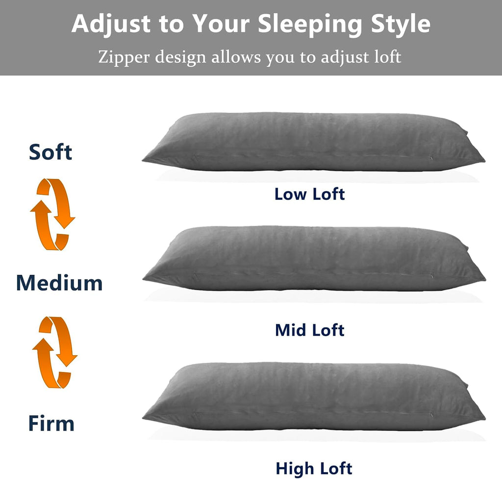 1 MIDDLE ONE Body Pillow, Memory Foam Body Pillows for Adults Sleeping, Long Pillow for Bed, Big Large Firm Full Body Pillow for Side…