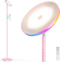Wowlumenofficial UFO LED Torchiere Floor Lamp with RGB Ambient Light, 42W 3700LM Bright Dimmable Sky Lamp,71in Modern Tall Standing Lamp wi…
