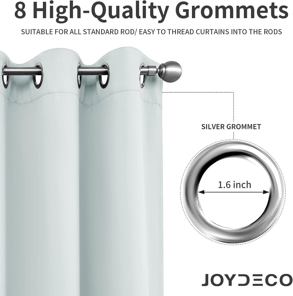 Joydeco White Curtains 108 Inches Long 1 Panel, Thermal Insulated Long Curtains& Drapes 1 Piece, Room Darkening Grommet Drapes for Living R…