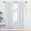 NICETOWN Greyish White Window Curtain Panels - Thermal Insulated Rod Pocket Room Darkening Curtain Sets for Bedroom (Greyish White, 2…