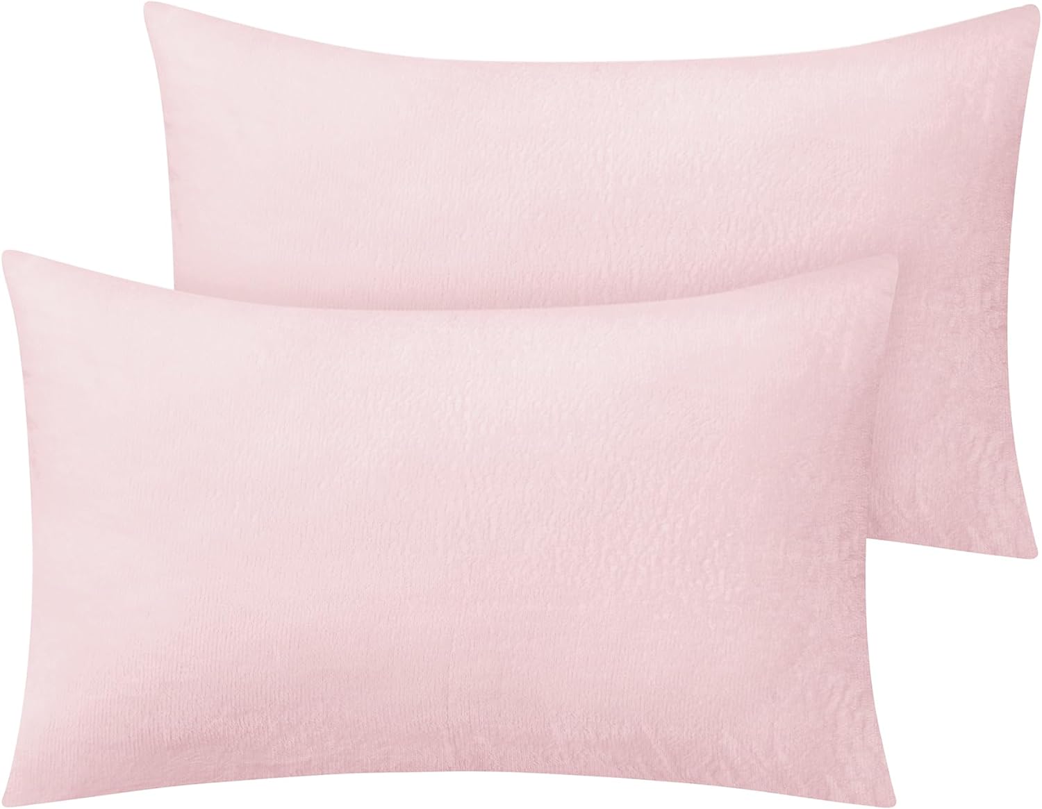 Bedelite Flannel Pillowcases Standard Set of 2, Super Soft Fleece Pillow Case Cover with Zipper for Bedroom, Sofa, Couch, Luxury Cozy Fuzzy…