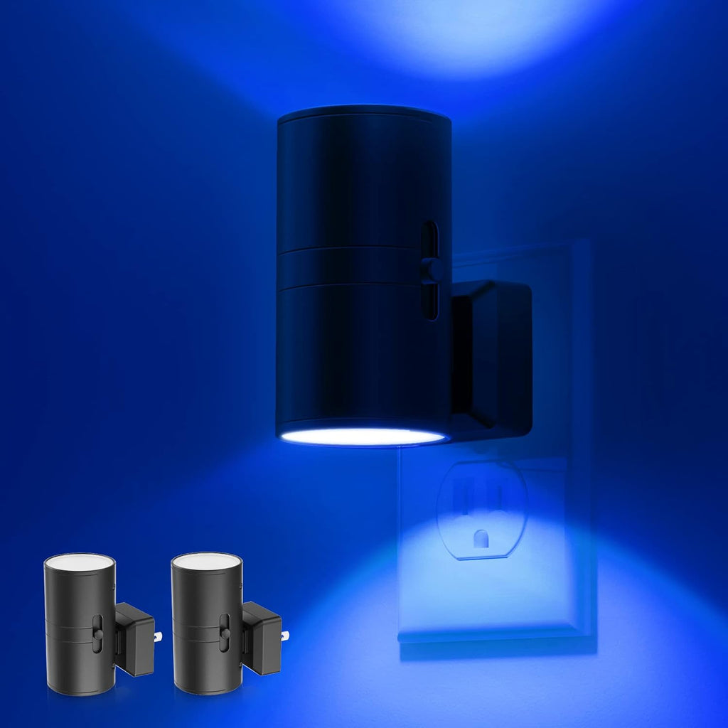 L LOHAS LED Calm Blue Night Light, Night Lights Plug into Wall, Dimmable Nightlight with Light Sensor, LED Nightlights for Bluey Home…