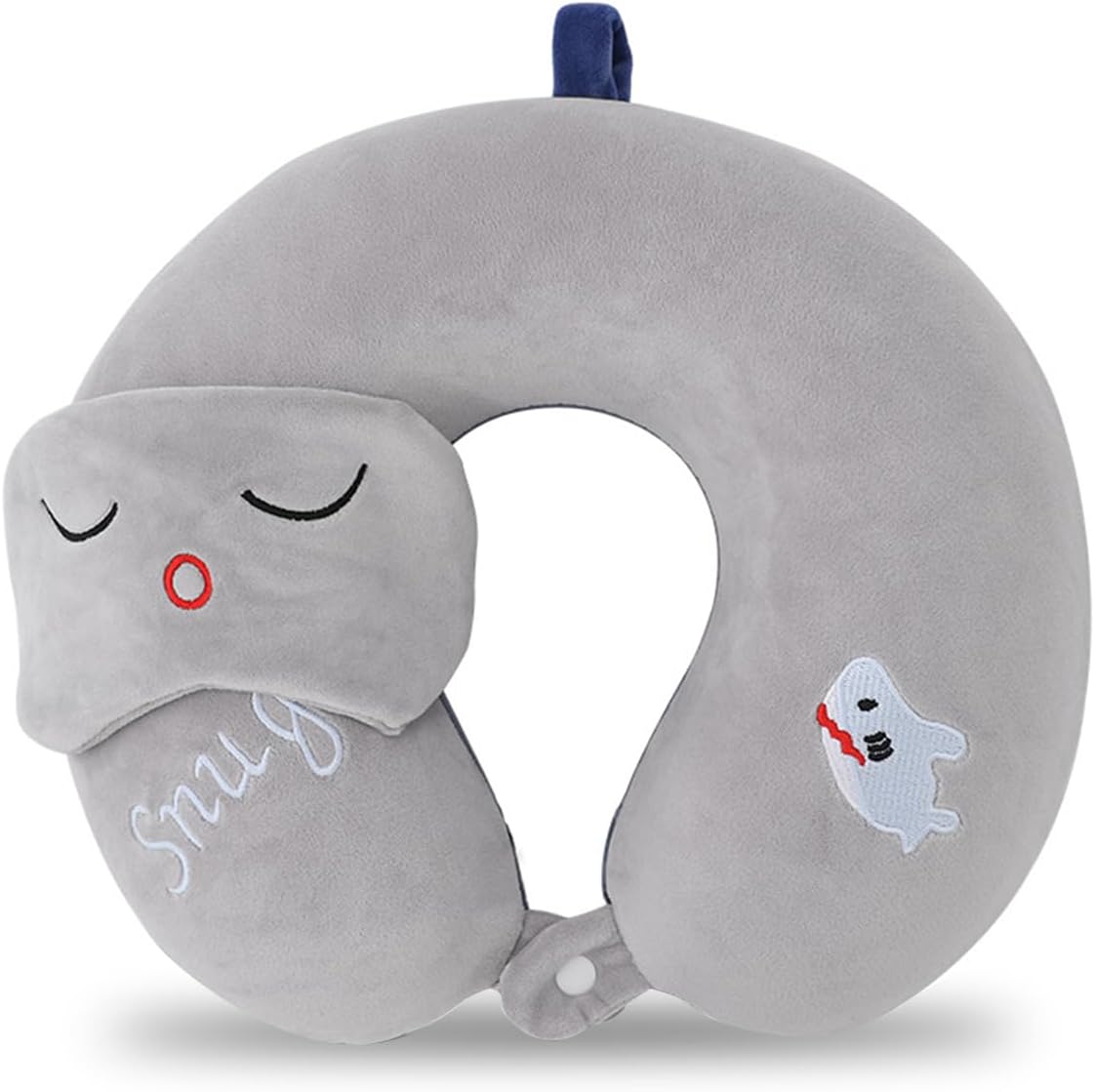 MissSoul Kids Neck Pillow for Travel with Sleep Eye Mask, Cute Travel Neck Pillow, Memory Foam Flight Sleeping Headrest Pillow for Boys & G…