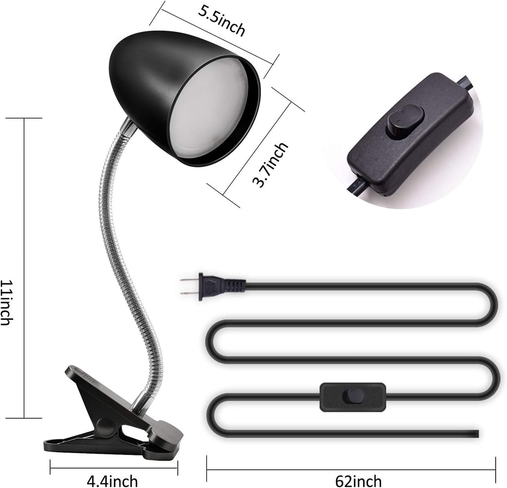 Eenergeticlighting E ENERGETIC LIGHTING Clip on Light for Bed, Non-Dimmable Clip on Reading Light for Bed, 4000K Cool White, 3.5W 240 LM De…